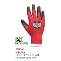 Traffi LXT Hansker – Karbonnøytral, Høy presisjon(TG1360-11, Rød, 10 Par, størrelse-11)