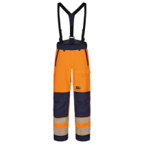 Tranemo Skallbukse m/seler – Vind- og vanntett (43054693-XS, Oransje/marine, 1 Stykk, størrelse-XS)