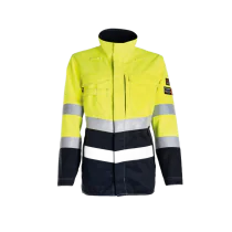 Tranemo Damejakke – Flammehemmende, Høy Komfort (Gul/marineblå, Størrelser S-2XL),  1 Stykk, STN-503788