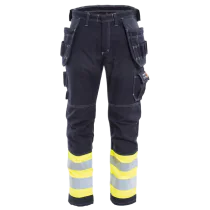 Tranemo Håndverk Bukse – Flammehemmende, Vannavstøtende (58918194-C44, Gul/marineblå, 1 Stykk, størrelse-C44)