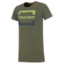 Tricorp Rundhalset Premium T-skjorte for menn Lang, Army, 1 Stykk, SUT-104001-Haeren-3XL, størrelse 3XL