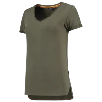 Tricorp V-hals Premium T-skjorte for kvinner, Army, 1 Stykk, SUT-104006-Haeren-3XL, størrelse 3XL
