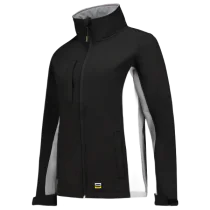 Tricorp Collar Bi-Color Softshell for kvinner, BlackGrey, 1 Stykk, SUT-402008-Svartgra-3XL, størrelse 3XL