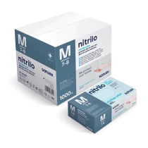 Santex GD20B engangshansker av nitril, blå, 1000 stk, SST-GD20B