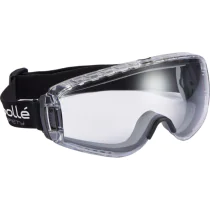 Bolle Safety Pilot Clear Lens Platinum Hard Coat Safety Googles Frame, svart, SBS-PILOPSI